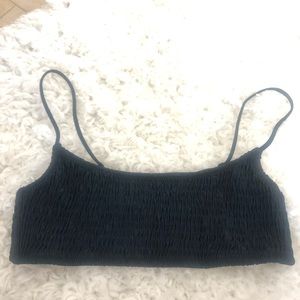 Triangl Black Cinched Bikini Top